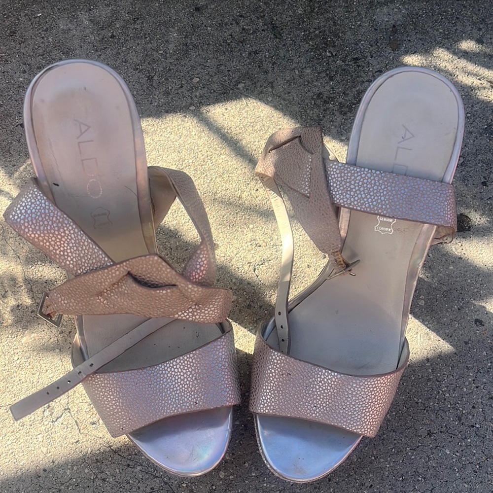 High heels silver